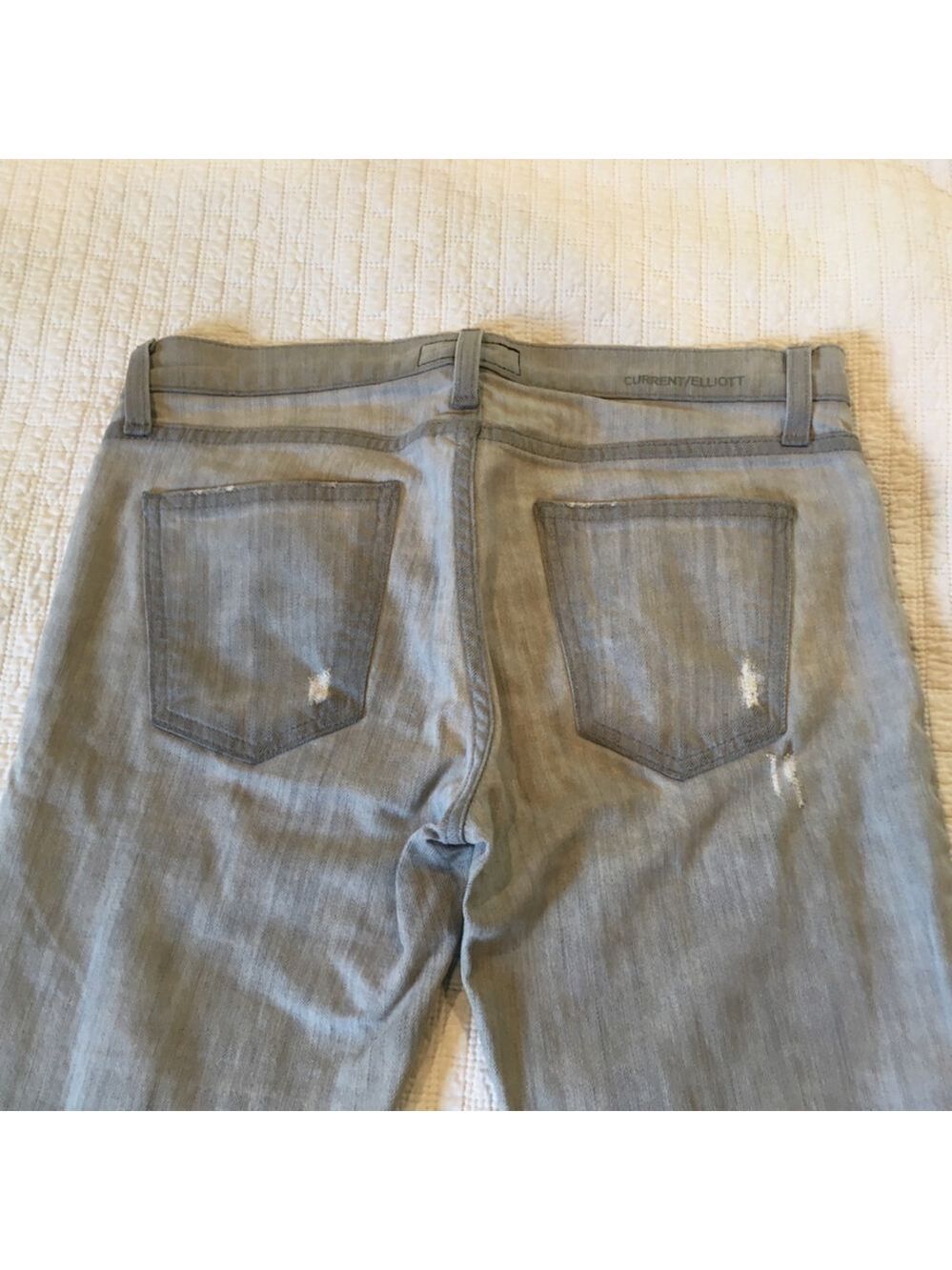 Anthropologie Current/Elliott Gray Denim Stiletto Jeans, Size 26 - Picture 7 of 16